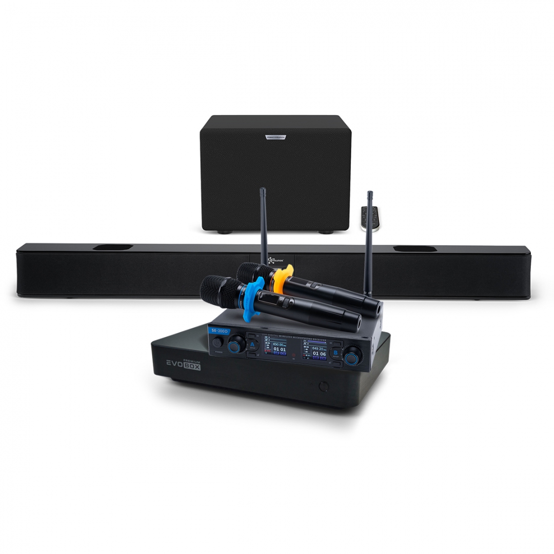 Hi-End караоке-система EVOBOX Premium + EvoSoundBar (саундбар с караоке) в Тюмени