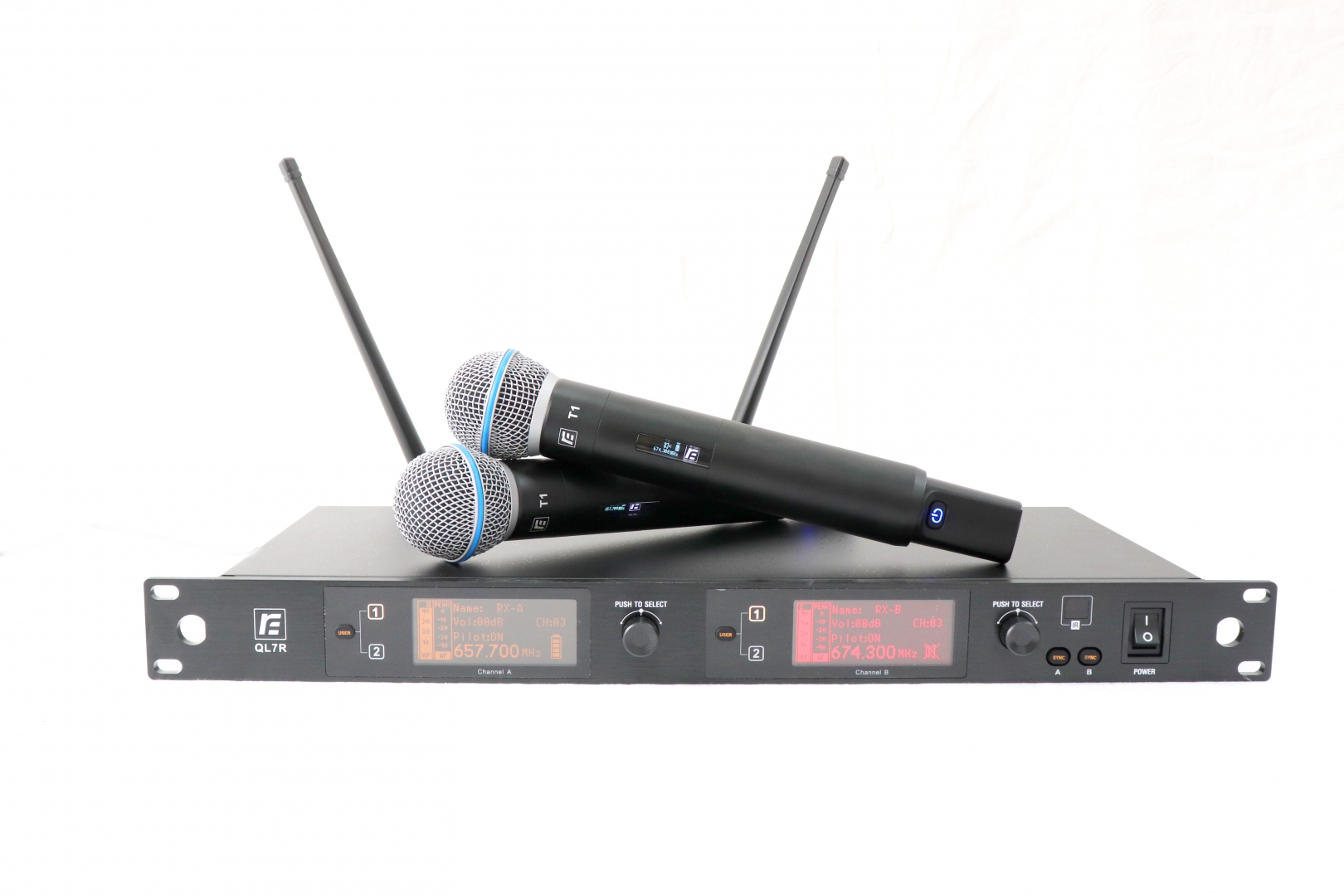 RFIntell QL7R/T1-A 651,800-683,400 МГц 2-канальная радиосистема с 2-мя ручными микрофонами в Тюмени