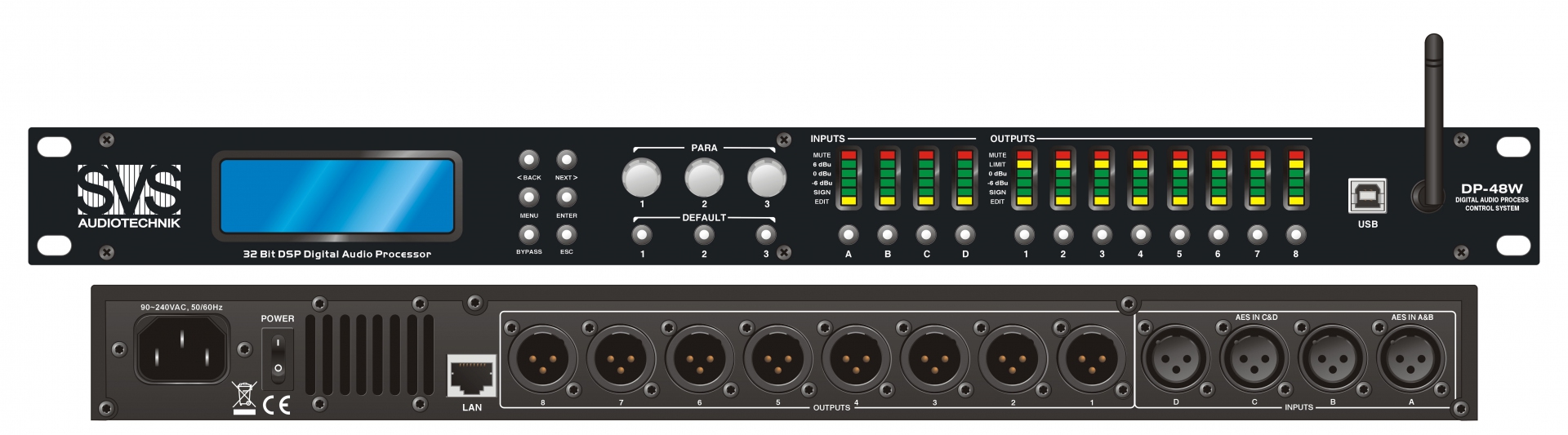 SVS Audiotechnik DP-48W Цифровой процессор: 4 входа 8 выходов в Тюмени