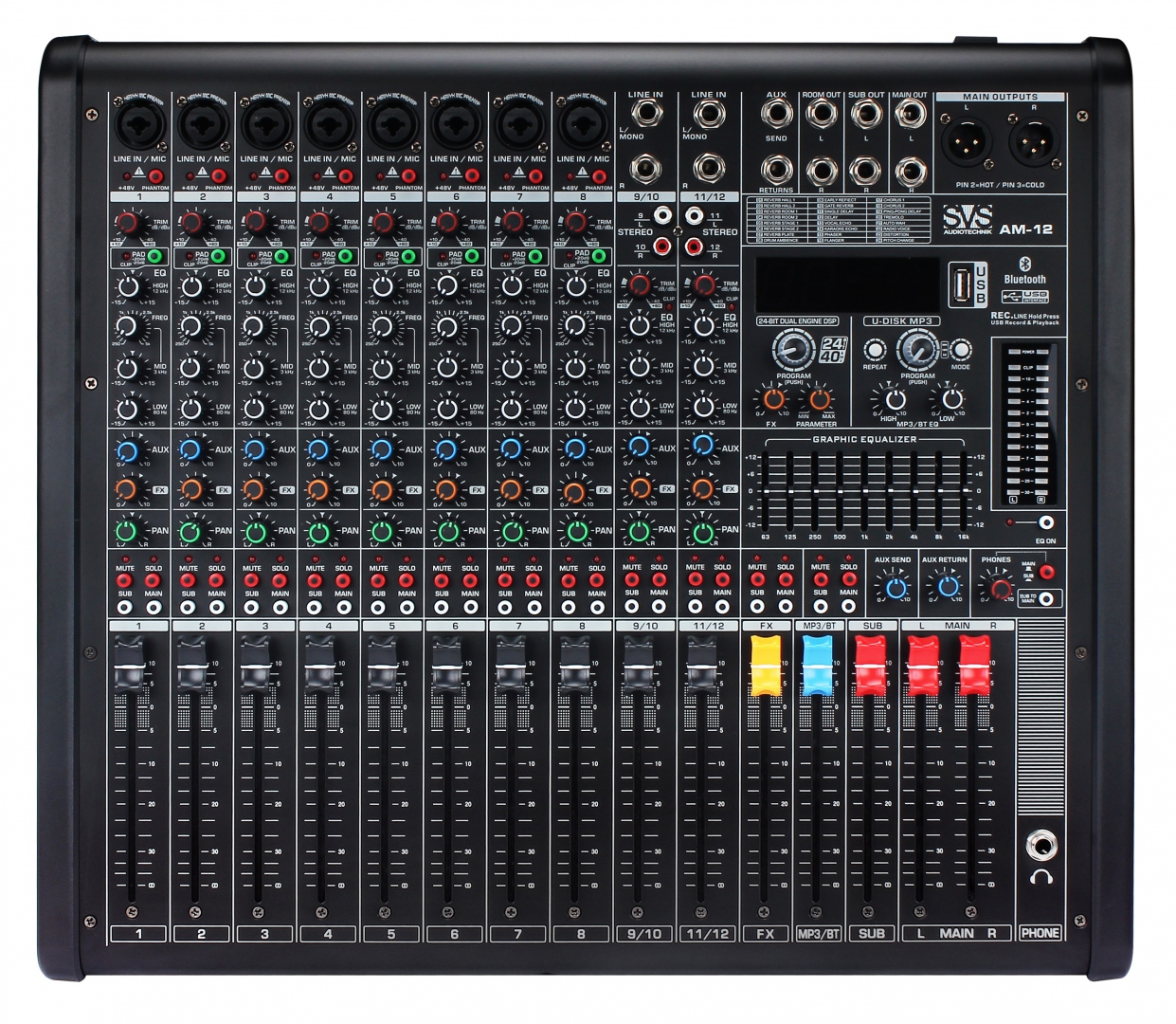 SVS Audiotechnik mixers AM-12 Микшерный пульт аналоговый, 12-канальный в Тюмени