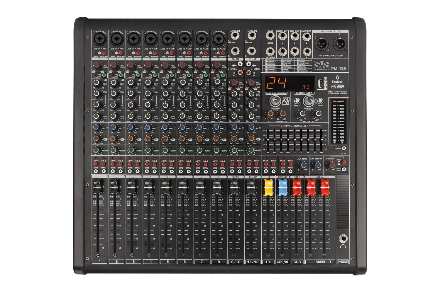 SVS Audiotechnik mixers PM-12A Активный аналоговый микшерный пульт, 12-канальный в Тюмени